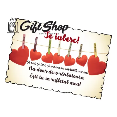 Te iubesc si azi si ieri si maine, magnet frigider mgs061